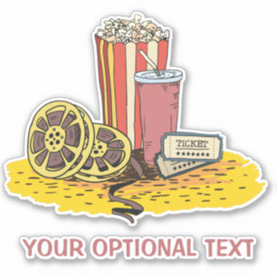 Sticker Bouffée de film texte personnalisé