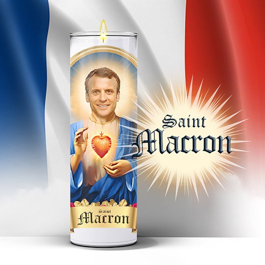 Sticker Bougie de prière Saint Emmanuel Macron