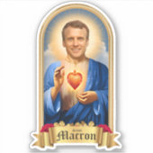 Sticker Bougie de prière Saint Emmanuel Macron (Devant)
