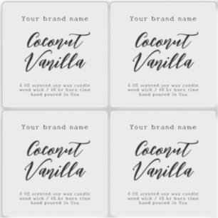 Sticker Bougie d'emballage simple transparente minimaliste