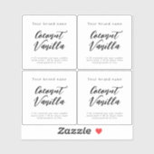 Sticker Bougie d'emballage simple transparente minimaliste (Feuille)