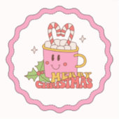 Sticker Bougies de coupe Joyeux Noël (Recto)