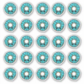 Sticker Bouillie avec glaçage Turquoise et arroses (Devant)