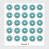 Sticker Bouillie de chocolat avec des arrosages de glaçage (Feuille)