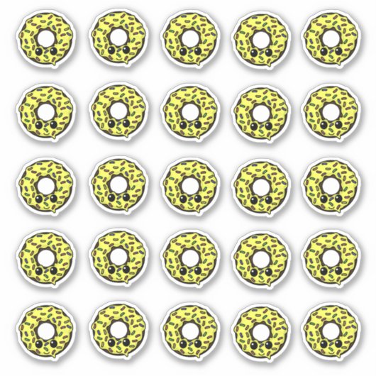 Sticker Bouillie de chocolat avec givre jaune et arrosage (Devant)