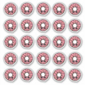 Sticker Bouillie de chocolat avec glaçage rose et arroses (Devant)