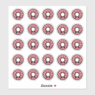 Sticker Bouillie de chocolat avec glaçage rose et arroses