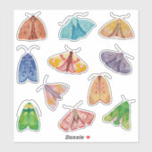 Sticker Bouillon de nuit magique. Mystique petit papillon  (Feuille)