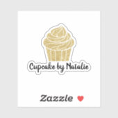 Sticker Boulangerie Gold Cupcake Parties scintillant moder (Feuille)
