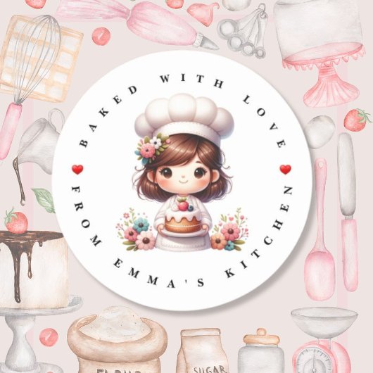 Sticker Boulangerie Moderne Cuite Avec Amour