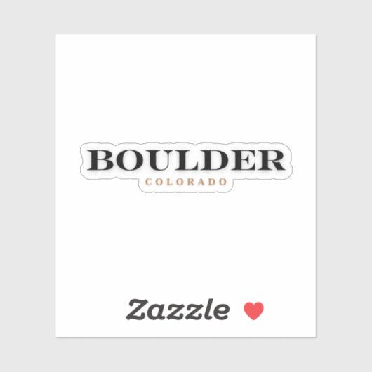Sticker Boulder Colorado (Feuille)