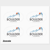 Sticker Boulder Colorado - Oval (Feuille)