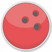 Sticker Boule de bowling rouge (Devant)
