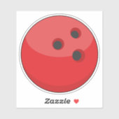 Sticker Boule de bowling rouge (Feuille)
