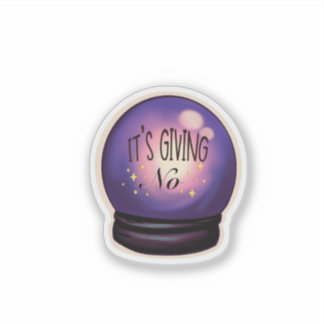 Sticker Boule de cristal impertinente : c'est niet