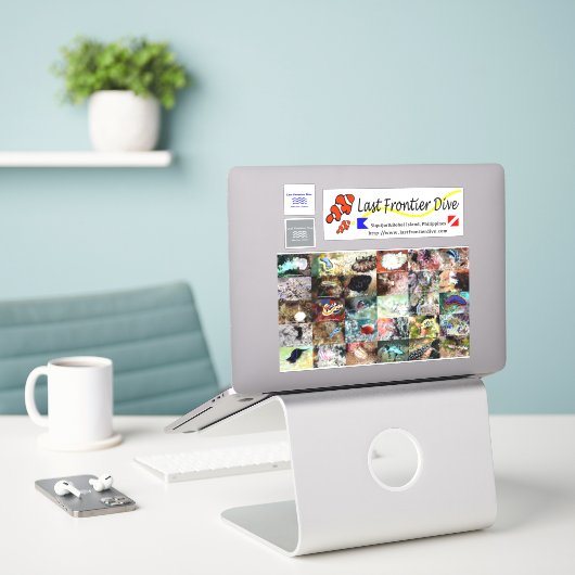 Sticker ♥ Boule de la mer ⇢ Mettez sur votre carnet de plo (Ordinateur portable sur le bureau)