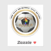 Sticker Boule de soccer féminine Pride (Feuille)