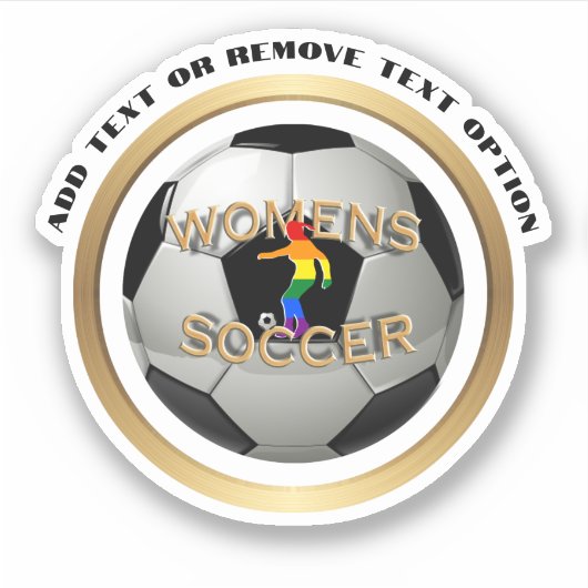 Sticker Boule de soccer féminine Pride (Devant)