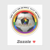 Sticker Boule de soccer féminine Pride (Feuille)