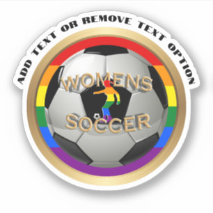 Sticker Boule de soccer féminine Pride
