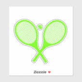 Sticker Boule de tennis vert néon fluorescent (Feuille)