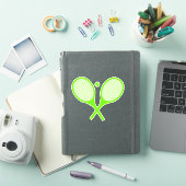 Sticker Boule de tennis vert néon fluorescent (Couverture iPad)