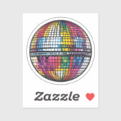 Sticker  boule disco (Feuille)