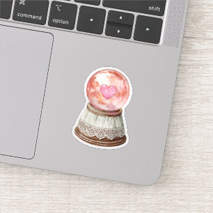 Sticker Boule en cristal rose