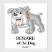 Sticker Bouledogue (Feuille)
