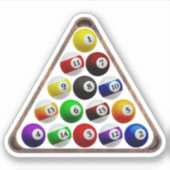 Sticker Boules de billard de classement de piscine (Devant)