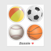 Sticker Boules de sport (Feuille)