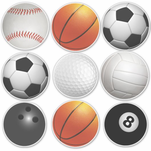 Sticker Boules de sport (Devant)