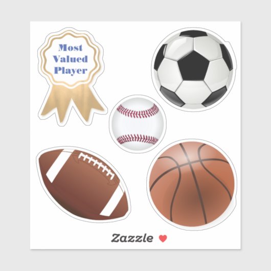 Sticker Boules de sport (Feuille)