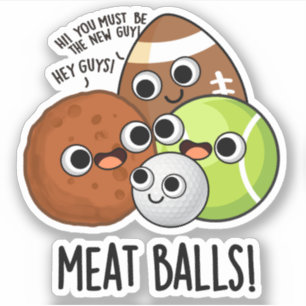 Sticker Boules de viande amusant jeu de nourriture