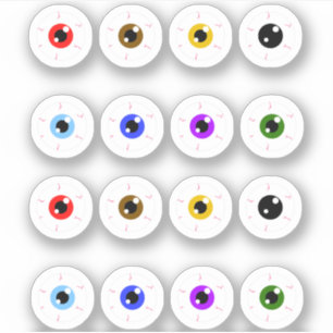 Sticker Boules éffrayantes colorées