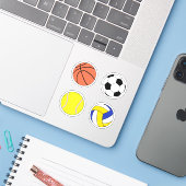 Sticker Boules sportives (Ordinateur portable avec iPhone)
