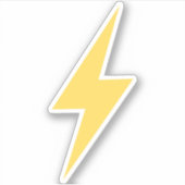 Sticker Boulon de foudre Mustard Jaune (Devant)