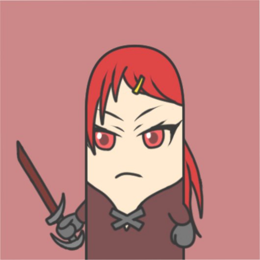 Sticker bouman1006 YAOYOROZU HEROs　村娘の火短剣使いジュイル (Recto)