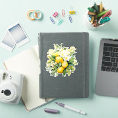 Sticker Bouquet de citron aux fleurs blanches (Couverture iPad)