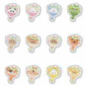 Sticker Bouquet de fleurs animales (Devant)