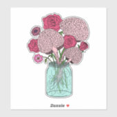Sticker Bouquet de fleurs cérébrales (Feuille)