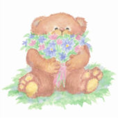 Sticker Bouquet De Fleurs De L'Ours En Teddy (Devant)