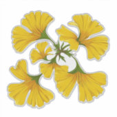 Sticker Bouquet de fleurs jaune vif (Devant)