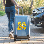 Sticker Bouquet de fleurs jaune vif (Valise Insitu)