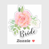 Sticker Bouquet de fleurs rose vert Rose (Feuille)