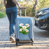 Sticker Bouquet de lys calla blancs avec des feuilles vert (Valise Insitu)