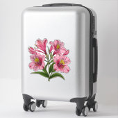 Sticker Bouquet de lys rose (Sur valise)