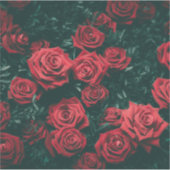 Sticker Bouquet de roses rouges (Devant)