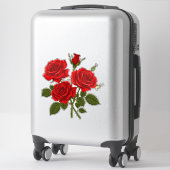 Sticker Bouquet de roses rouges (Sur valise)