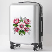 Sticker Bouquet floral coloré (Sur valise)